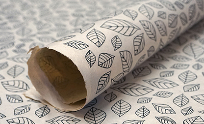 Skeleton Leaf Seed Paper Print on Natural Paper