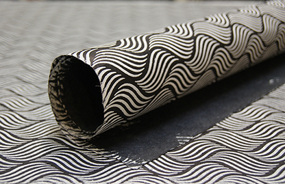 charcoal wave lotka handmade paper
