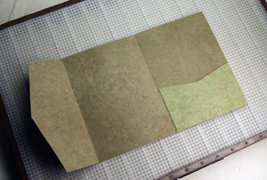 pocket fold invitation handmade paper