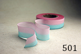Earth Silk Dyed Ribbon Baby Blue and Pink
