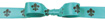 Fleur de Lis Aquamarine/Brown Midori Icon Double Faced Satin