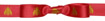 Bees Red/Yellow Gold Midori Icon Double Faced Satin