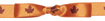 Leaf- Mandarin/Brown Midori Icon Double Faced Satin
