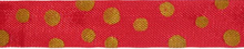 True Red/Gold Rayon Trimming Ribbon