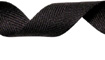 Black Midori Herringbone Ribbon