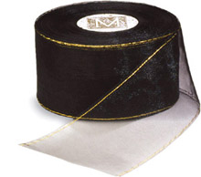 Midori Silver and Gold Edged Organza