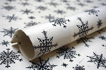 Snowflake Seed Paper on Natural Paper